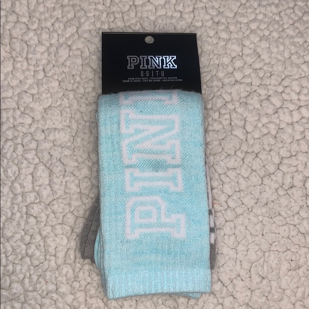 PINK knee high socks